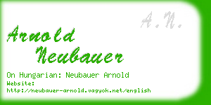arnold neubauer business card